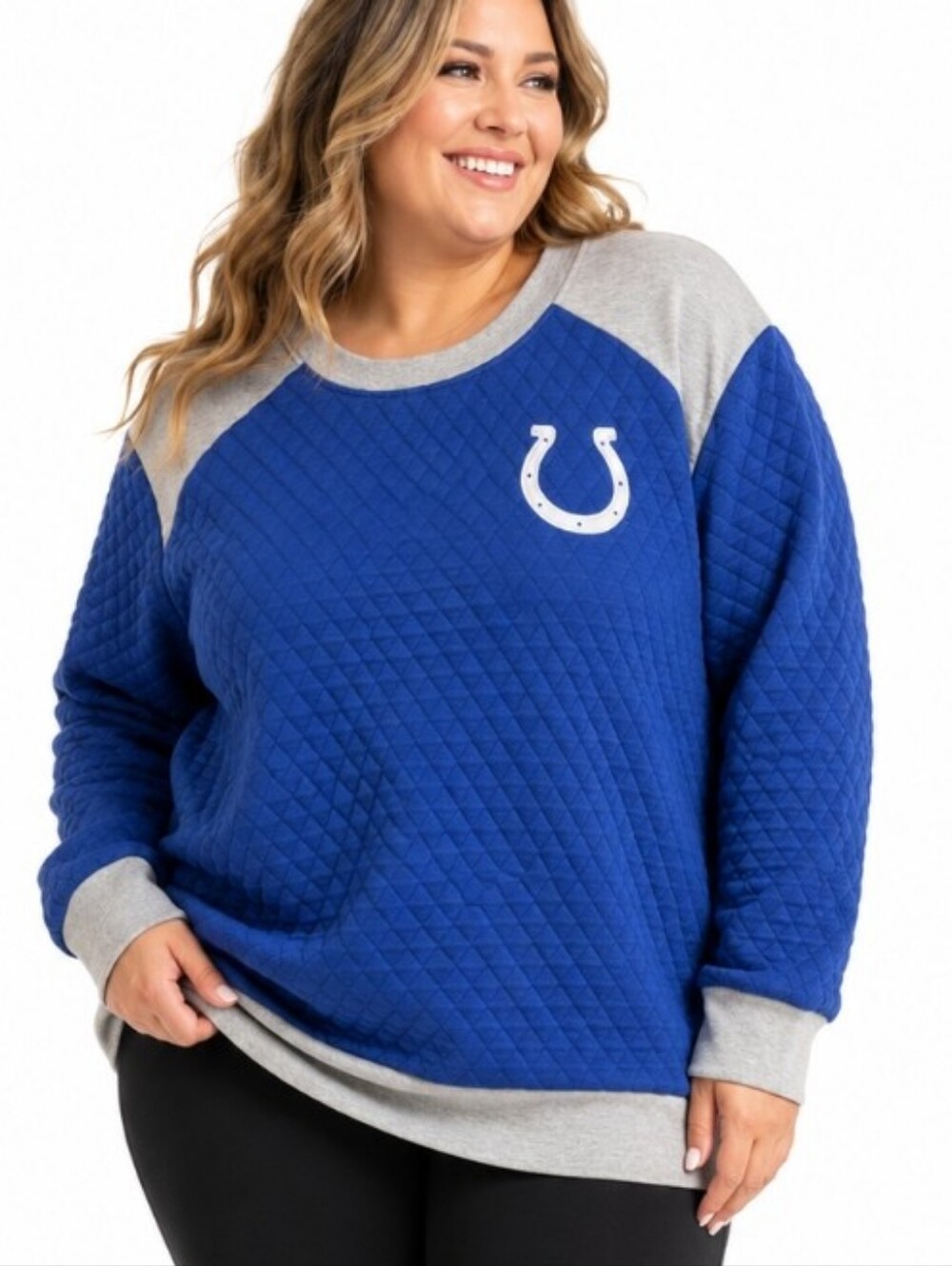 MSX Michael Strahan NFL Indianapolis Colts Quilted Sweatshirt XXL NWT